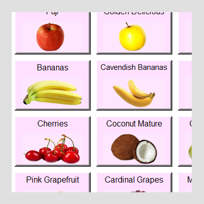 OscarPOS Fruit N Vege - Big Clear Graphical Images