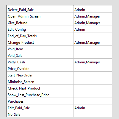 OscarPOS Security Macros